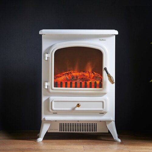 VonHaus VonHaus Black Stove Heater 1800W - White