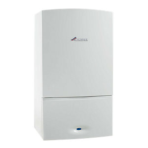 Worcester Greenstar 36CDi Compact Combi Gas Boiler in white with a smooth finish, featuring a blue indicator light and a sleek, modern design suitable for compact spaces.