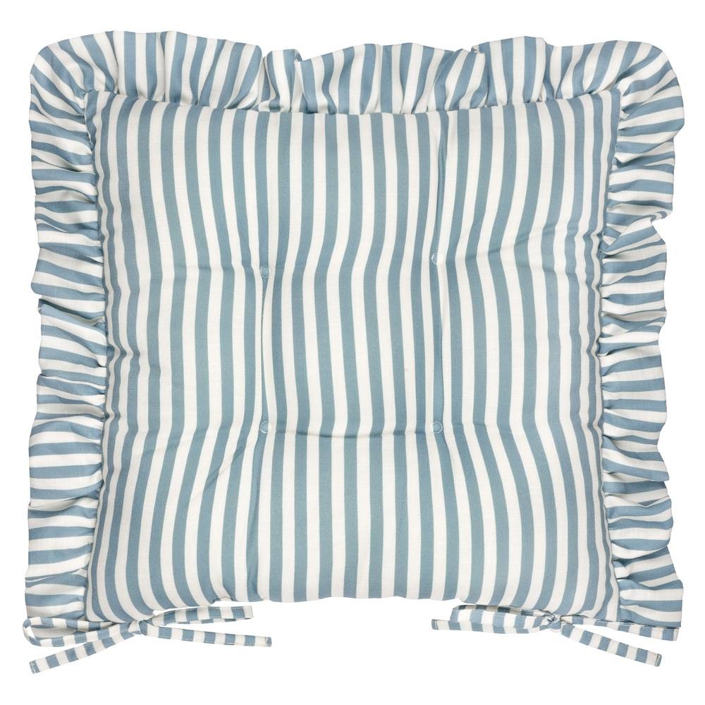 Wylder Millie Ruffle Blue Seat Pad 40 x 40cm 2 Pack - image 3