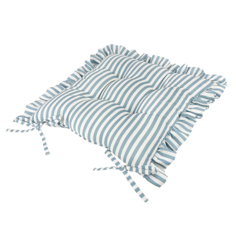 Wylder Millie Ruffle Blue Seat Pad 40 x 40cm 2 Pack - image 4