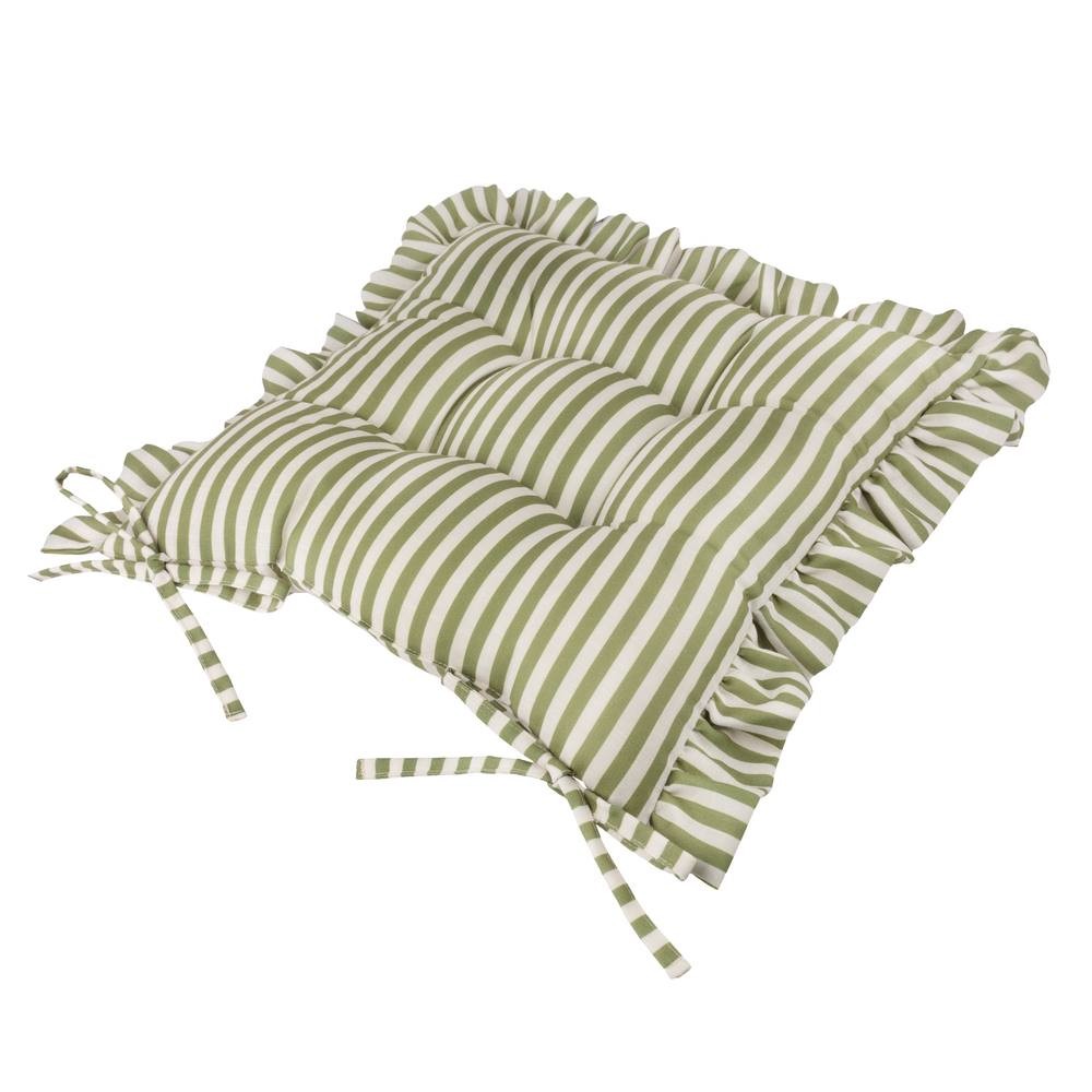 Wylder Millie Ruffle Green Seat Pad 40 x 40cm 2 Pack - image 4