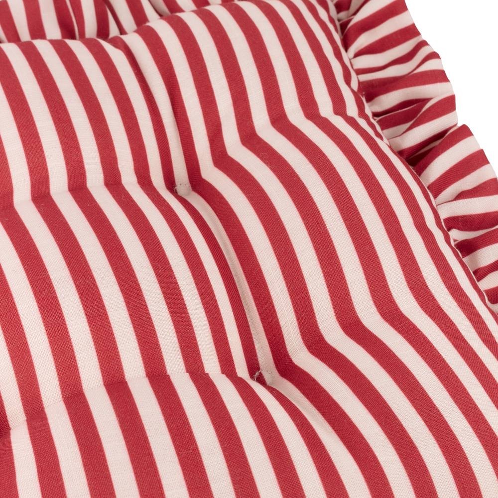 Wylder Millie Ruffle Red Seat Pad 40 x 40cm 2 Pack - image 5