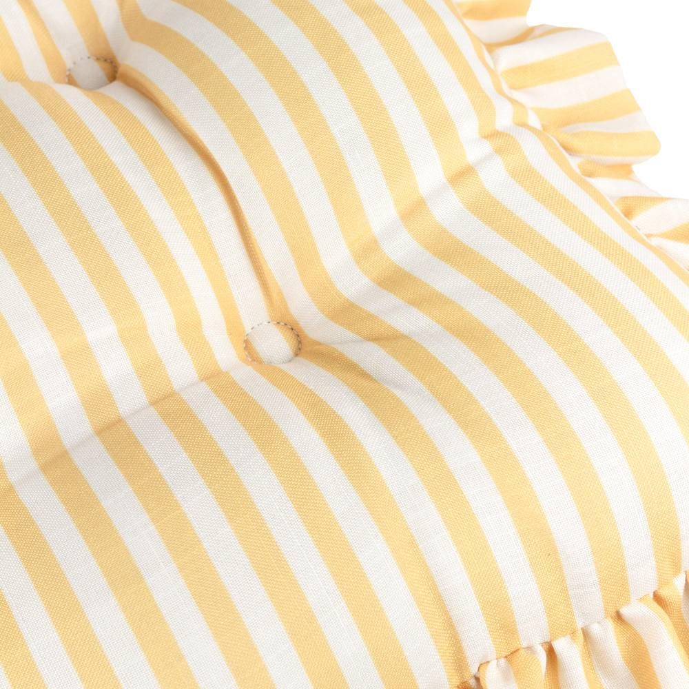 Wylder Millie Ruffle Yellow Seat Pad 40 x 40cm 2 Pack - image 5