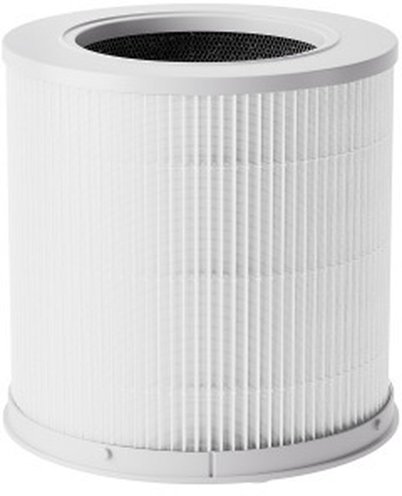 White cylindrical air filter with pleated design, featuring a black mesh top, designed for the Xiaomi Smart Air Purifier 4 Compact Pro.