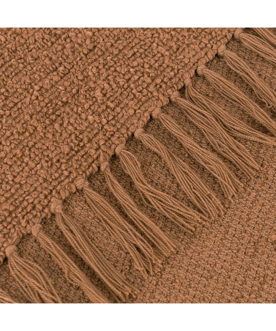Yard Candar Ginger Textured Boucle Throw 170 x 130cm - image 2