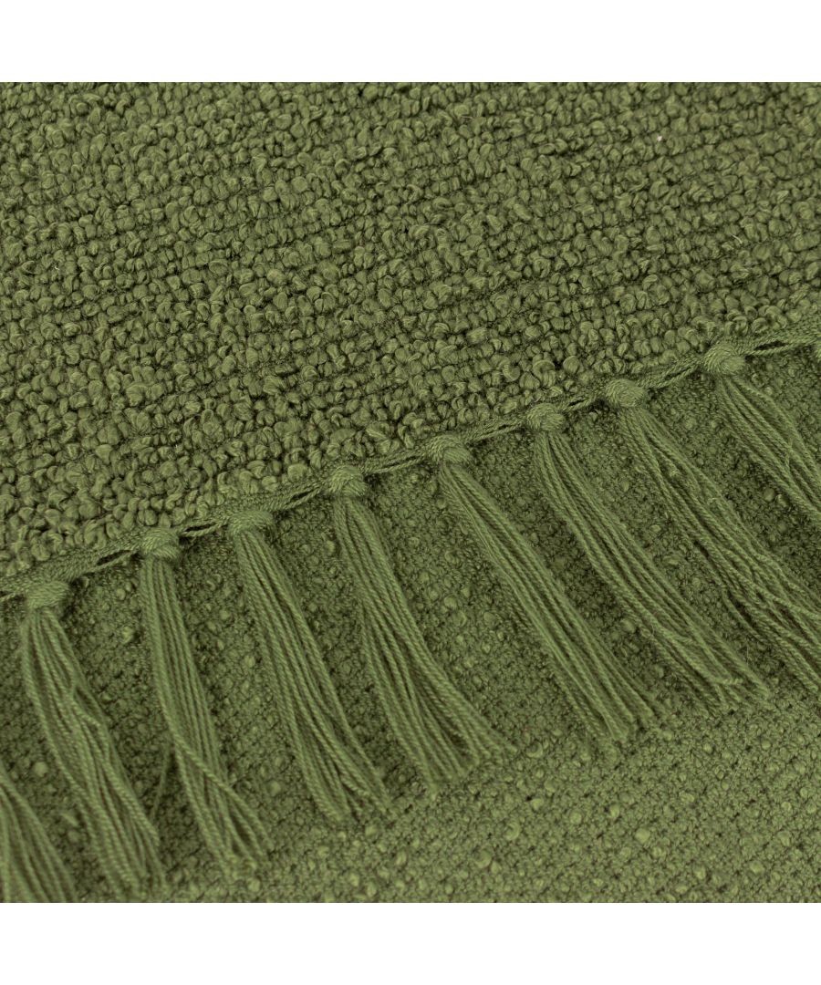 Yard Candar Khaki Textured Boucle Throw 170 x 130cm - image 2