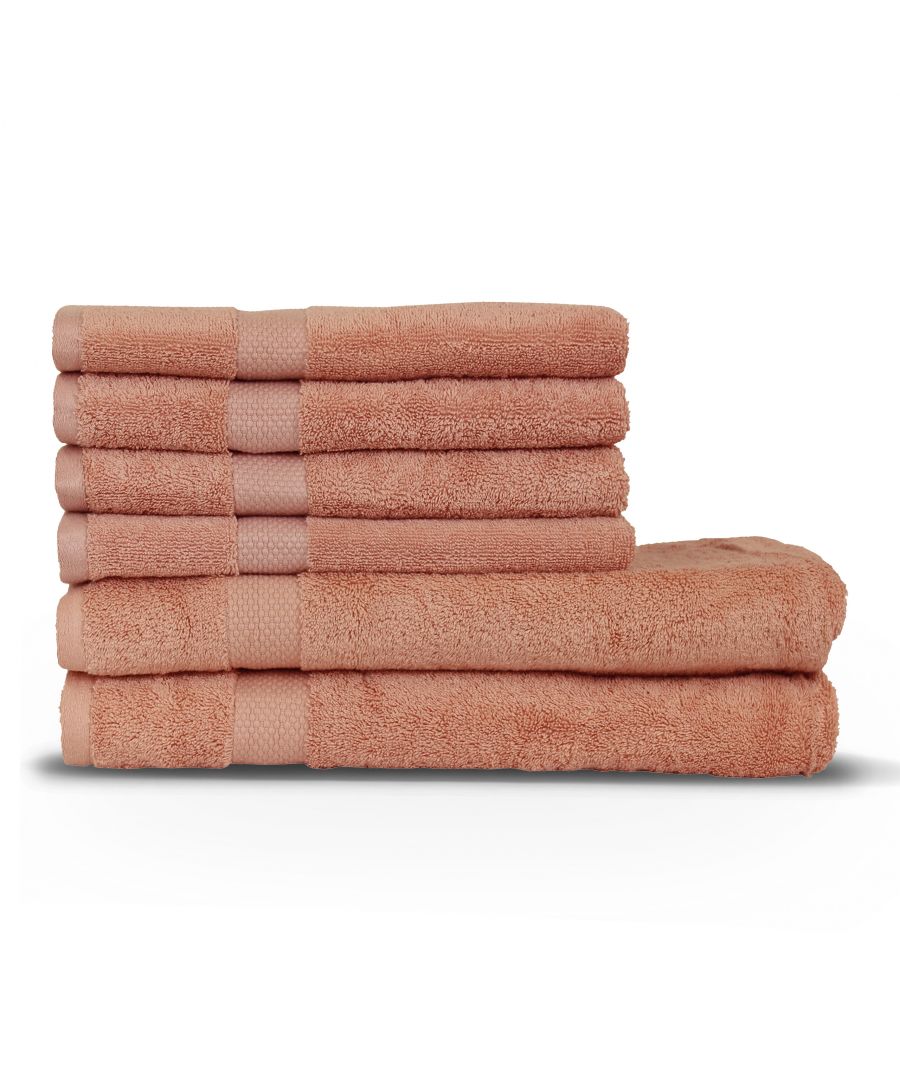 Yard Loft Combed Cotton Blush Towel Bundle with Bath Sheets Set of 6 - image 2