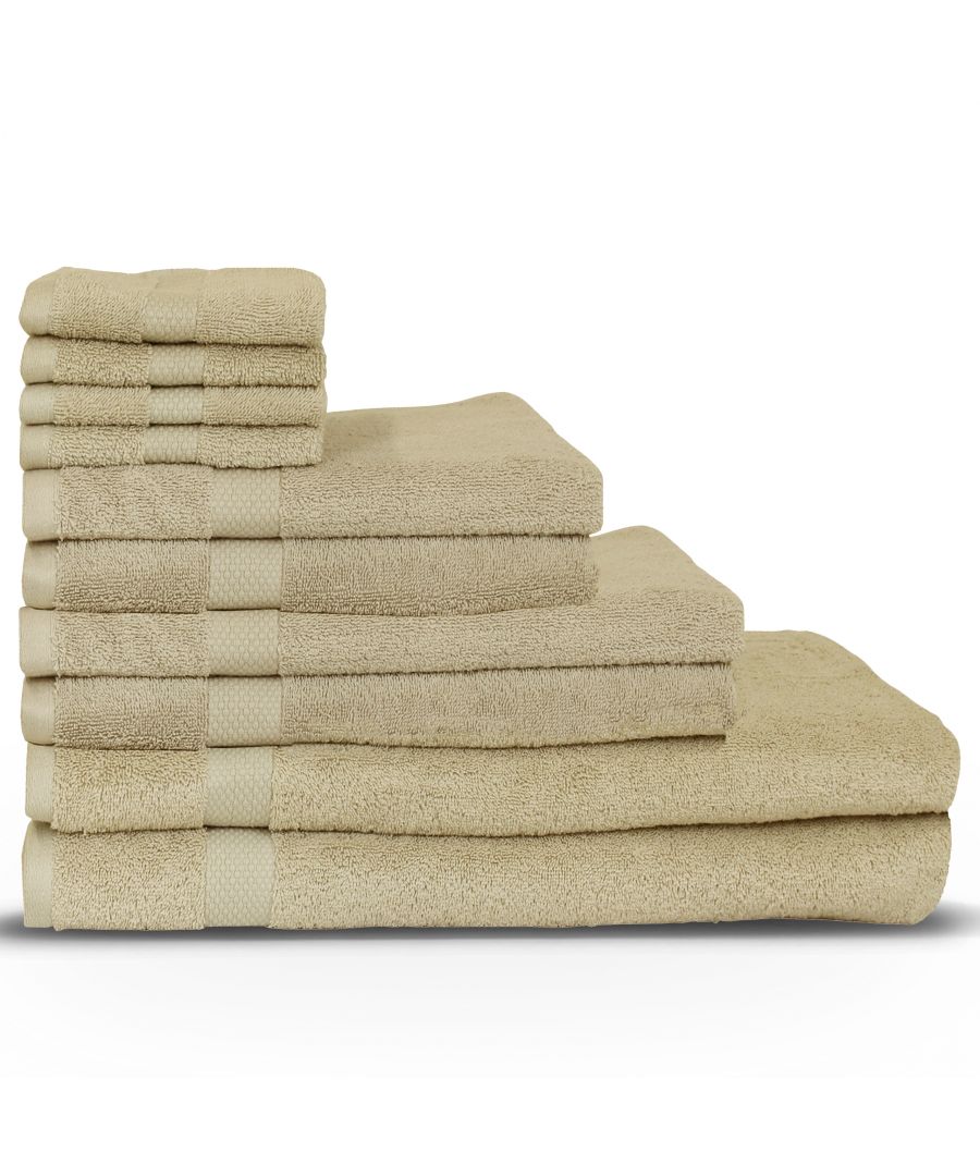 Yard Loft Combed Cotton Oatmeal Towel Bundle with Bath Sheets Set of 10 - image 2