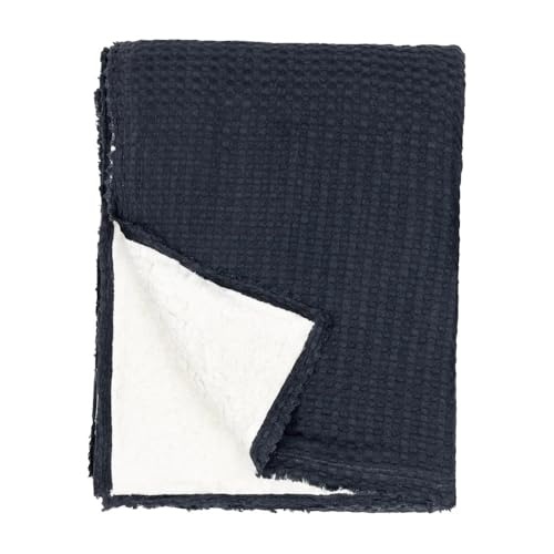 Yard Ronan Toffee Sherpa Waffle Fleece Throw 130 x 180cm - image 3