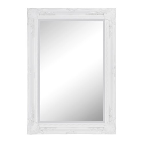 Elegant silver carved mirror with intricate detailing, measuring 135x45cm, featuring a classic French style frame and a reflective surface.