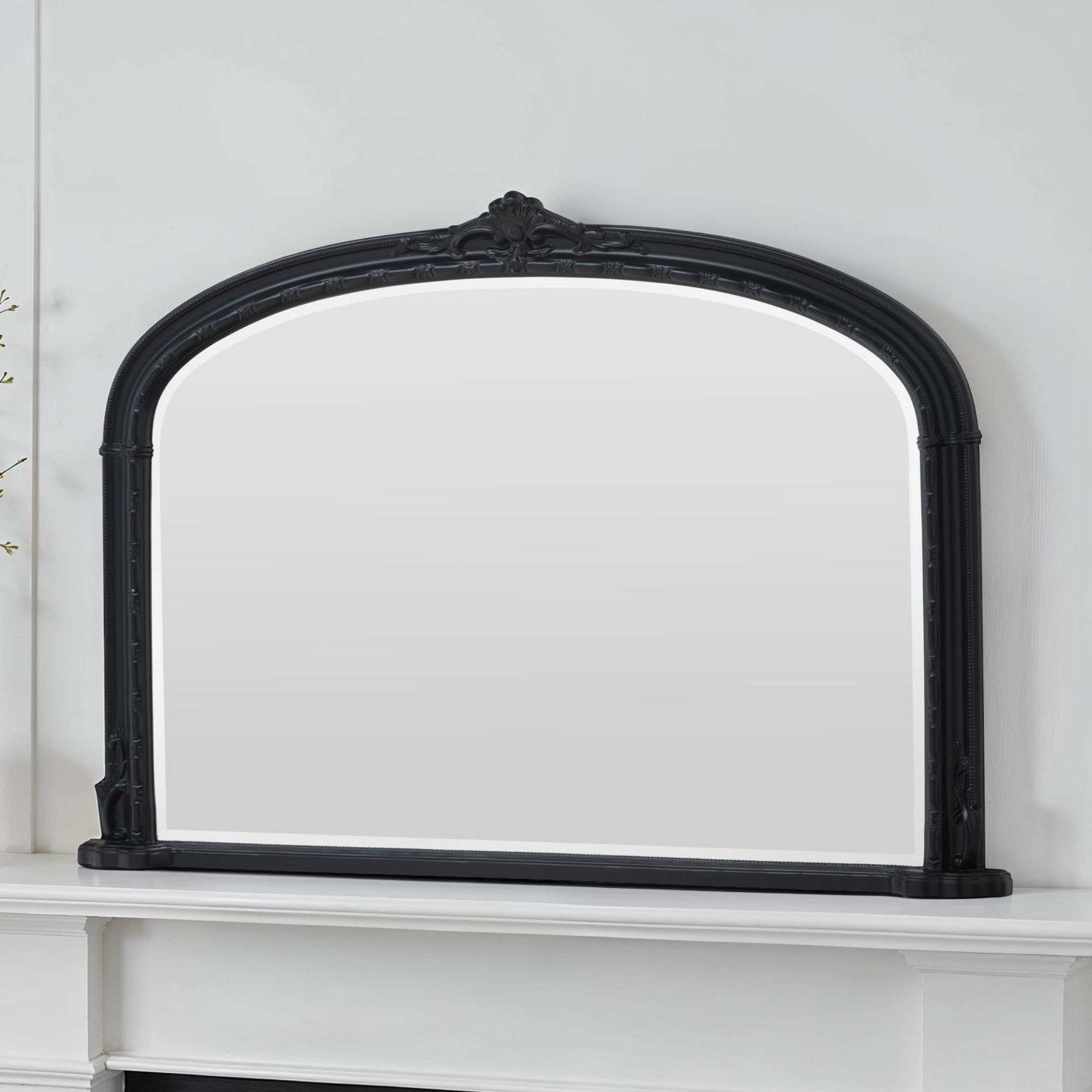Yearn Victoria Bevelled Black Overmantle Mirror 89 x 127cm - image 3