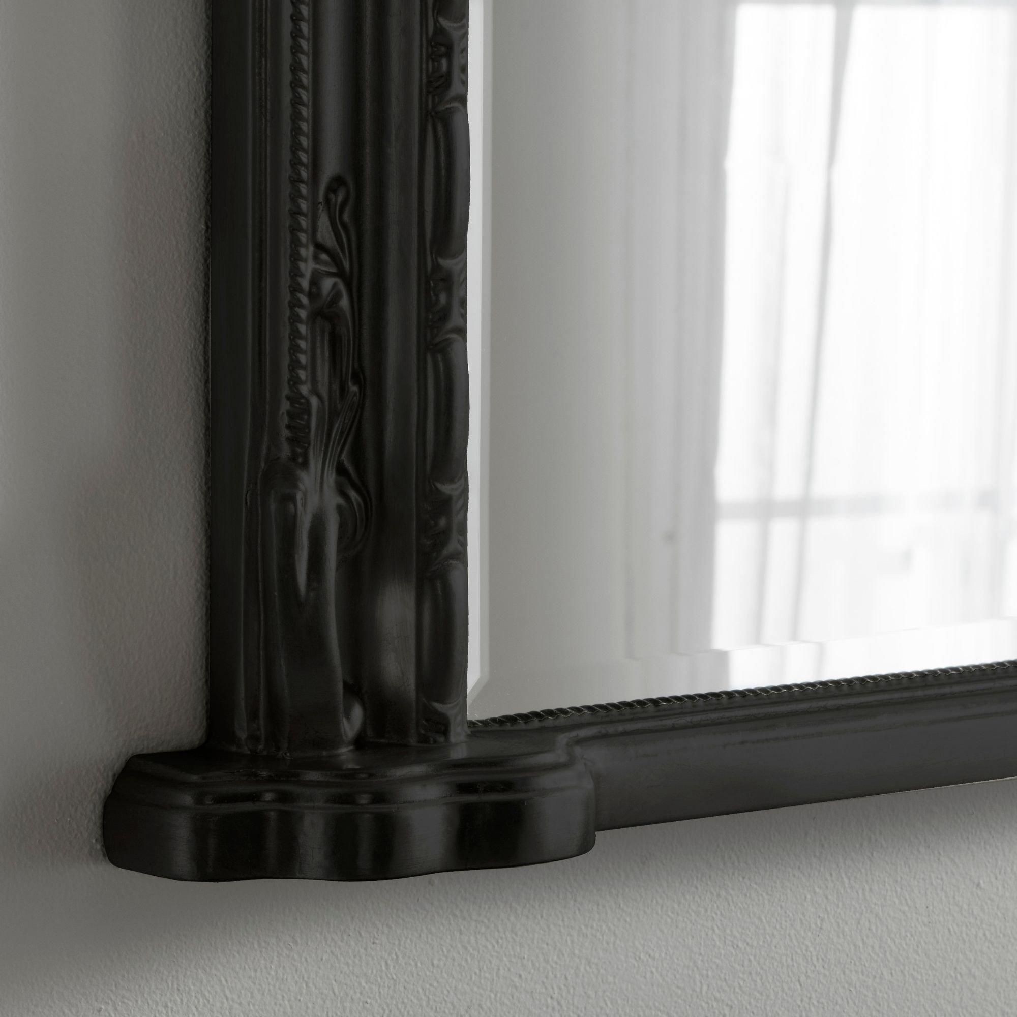 Yearn Victoria Bevelled Black Overmantle Mirror 89 x 127cm - image 4