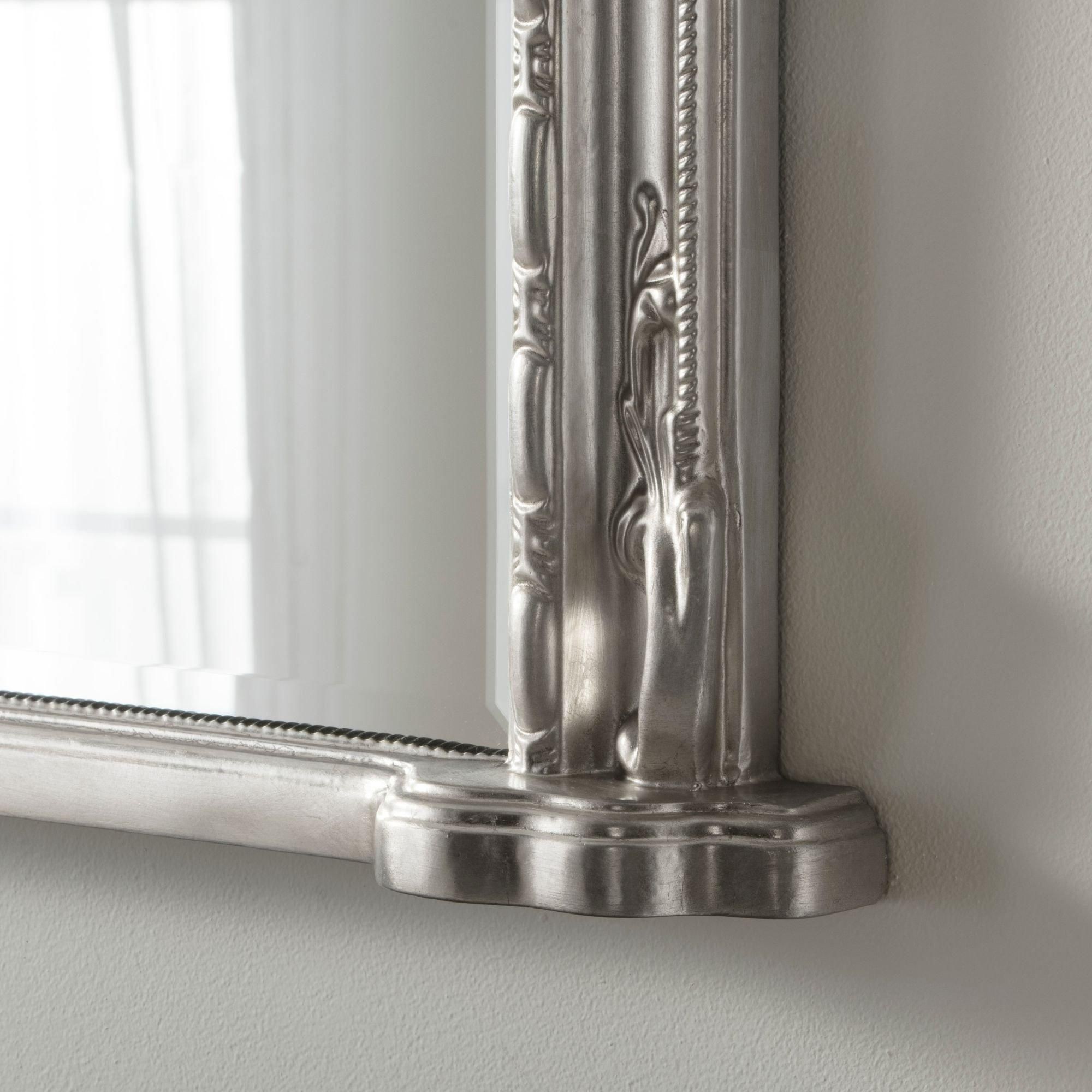 Yearn Victoria Bevelled Silver Overmantle Mirror 89 x 127cm - image 3