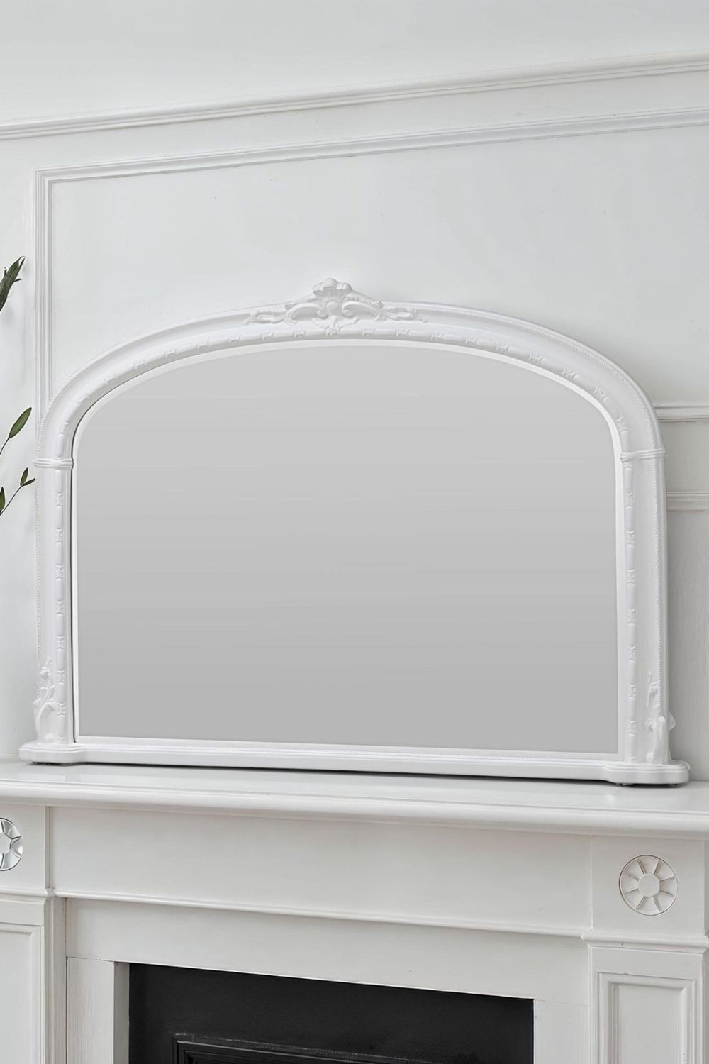 Yearn Victoria Bevelled White Overmantle Mirror 89 x 127cm - image 2