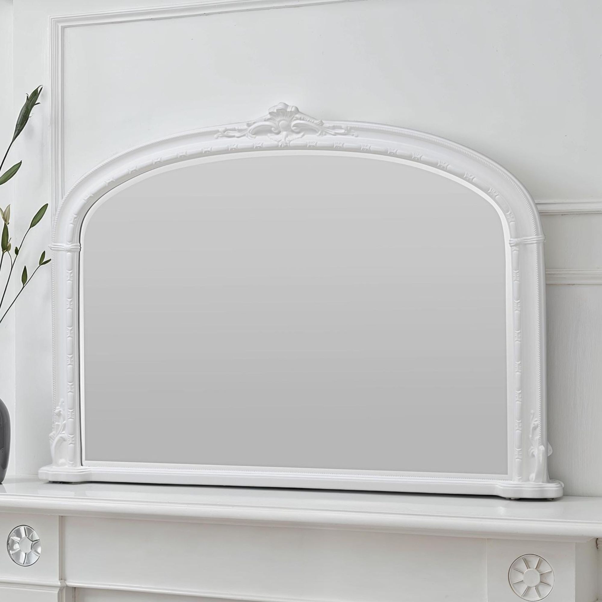 Yearn Victoria Bevelled White Overmantle Mirror 89 x 127cm - image 3