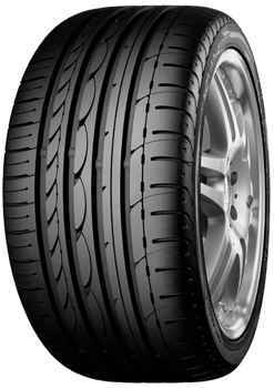 Yokohama Advan Sport (V103S) ZPS tire in size 225/50 R16 92W, featuring a sleek black rubber design with pronounced tread patterns and a shiny silver alloy wheel.