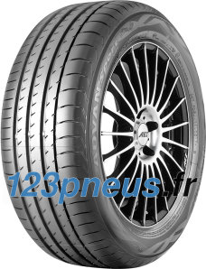 Yokohama Advan Sport V105F tire in size 225/40 R18, featuring a sleek black rubber design with a high-performance tread pattern and a stylish alloy wheel.