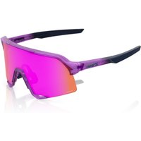 Purple 100% S3 Sport Performance Cycling Glasses with mirrored pink lenses and black temple tips.