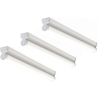 White 4lite 310mm 4K LED undercabinet linklights, sleek rectangular design, pack of 3 with rounded end caps.