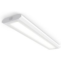 White 4lite linear light, 1200mm, with sleek rectangular design, suitable for surface or suspended installation.
