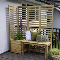 5' x 1'9 Forest Modular Wooden Garden Seating Set Number 1 (1.53m x 0.53m) - image 2