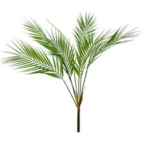 Artificial palm tree, 75cm tall, with six long, green frond leaves, unpotted, by Leaf.