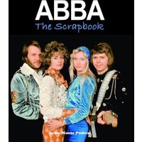 ABBA The Scrapbook cover featuring four people in colorful 70s outfits against a black background.