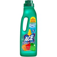 ACE Ultra for Colours 1L, green bottle with handle, vibrant label, active oxygen stain remover for laundry.