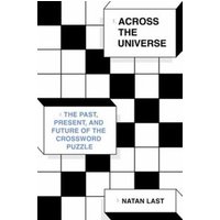 "Book titled 'Across the Universe' with black and white crossword puzzle design on cover"