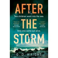 "After the Storm book cover with stormy sea, dark clouds, and bold orange title text."
