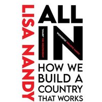 Book cover titled "All In" by Lisa Nandy, bold black and red text on a white background.