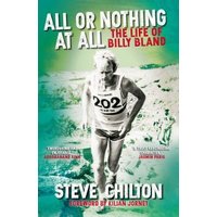 "Book titled 'All or Nothing at All' with cover image of runner wearing number 202, set against a green and white background"