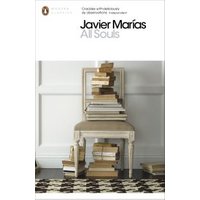 Paperback book "All Souls" by Javier Marías, featuring stacked books on a chair against a white wall.