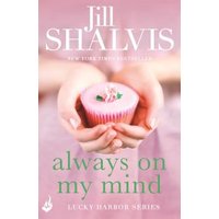 Pink book cover "Always on My Mind" by Jill Shalvis, hands holding a cupcake with pink frosting.