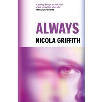 "Always" by Nicola Griffith, book cover with abstract purple and pink design featuring a partial face.