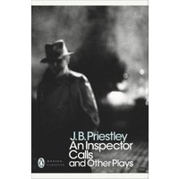 "Paperback book 'An Inspector Calls and Other Plays' by J.B. Priestley, cover shows a shadowy figure in a hat and coat."