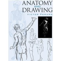 "Anatomy and Drawing book by Victor Perard, featuring anatomical sketches and a figure drawing on the cover"