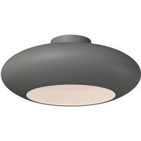 Grey Aros LED Bowl semi flush ceiling light with smooth dome shape and warm 3000K illumination by Maytoni Lighting.