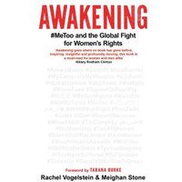"Book titled 'Awakening' with red text, white background, and subtitle on women's rights and #MeToo movement."