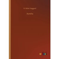 Brown hardcover book "Ayesha" by Outlook Verlag, plain design with small colorful logo at the bottom.