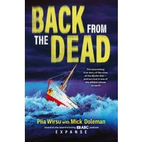 "Back From The Dead book cover with a sinking ship in stormy seas and bold yellow title text."