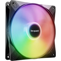 Black be quiet! LIGHT WINGS LX 140mm PWM computer case fan with RGB lighting and sleek square frame.
