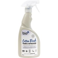 Bio D Eco-Fabric Refresher, Cotton Fresh, 500ml spray bottle with beige label and blue text.