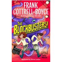 "Blockbusters! book by Frank Cottrell-Boyce, illustrated cover with two kids, octopus, and vibrant colors"