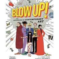 "Graphic novel 'Blow Up!' cover with colorful comic-style art and diverse characters in front of an explosion."