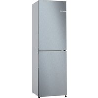 Stainless steel look Bosch fridge freezer, 50/50 split, frost free, with sleek design and modern finish.
