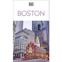 DK travel guidebook titled "Boston" featuring historic building and skyscrapers on the cover.