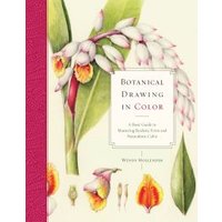 "Botanical Drawing in Color book with floral illustrations and red spine by Watson-Guptill Publications"