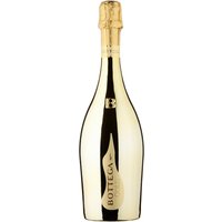 Gold Bottega Prosecco 75cl bottle with metallic finish and embossed logo on the front.