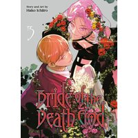 Manga "Bride of the Death God 03" cover with two characters, floral accents, and bold red title text.